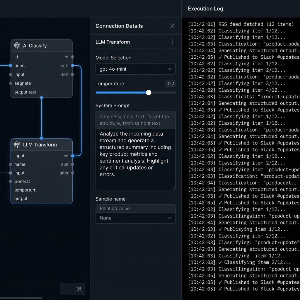Pulso AI workflow execution log
